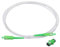 sourcing map 1Pcs 6.6Ft Single Mode Simplex OS2 Armored Fiber Optic Patch Cable LSZH SC/APC-SC/APC Jumper Optical White for Fiber Optic LAN Networks with Adapter