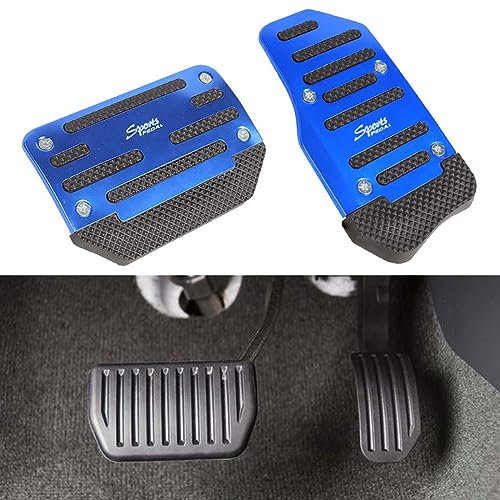 COAECJ Auto Pedale für Opel Astra H, Edelstahl Anti-rutsch Bremse Kupplungen Gaspedal Fußstütze Pedals, Interieur Zubehör,Automatic Transmission- Blue