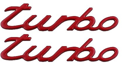 Turbo Emblem Auto Badge Universal Auto Styling Aufkleber Aufkleber Logo (Rot)