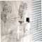 Portaoggetti da doccia, portaoggetti da doccia trasparente con ventosa da 11,5x5 pollici, organizer per doccia da bagno senza perforazioni, mensola da doccia a forte aspirazione per il bagno di c