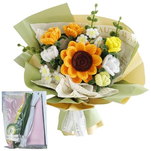 Craft-Pfeifenreiniger, Sonnenblumen-Pfeifenreiniger for Basteln, 11,8 Zoll, bunt, flexibel, inklusive Blumenstab, Bastelkleber, Band, Bastelbedarf, Typ 1/220