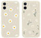 Yoedge 2 Pack for iPhone 12/12 Pro, Daisy Girl Women's Phone Case, Soft TPU Silicone Shockproof Protective Cute Aesthetic Design, Beige Floral