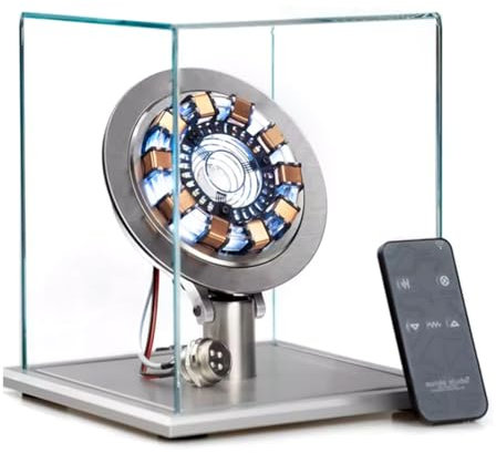 MetaHrystynx Modello reattore ad arco a forma di cuore MK1 in scala 1:1, modello reattore con LED, ornamento da scrivania Cool Tech, per amici, versione PRO