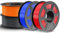 JAYO PETG Filament 1.75mm 4.4KG, PETG Starke Zähigkeit 3D Drucker Filament, 1.1 kg pro Spule, 4 Spulen, Mehrfarbig für die meisten FDM 3D Drucker(Orange, Grau, Blau, Rot)