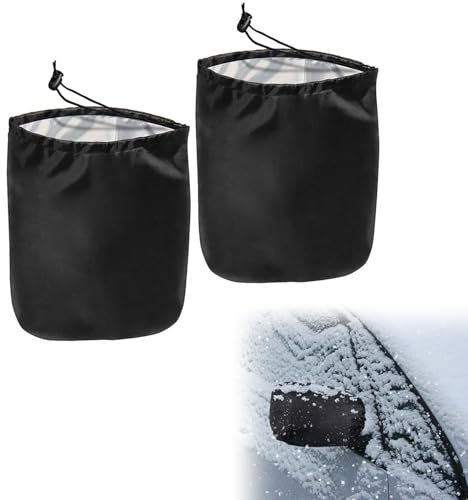 Seitenspiegel Schneedecke,Schneeabdeckung Auto,Spiegel Frostschutz Abdeckung,Autospiegel Schutzhülle Schneeabdeckung,Auto Außenspiegel Frostabdeckung,Seitenspiegelabdeckung,Schwarz,2pcs