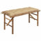 Homgoday Klappbare Gartenbank mit Kissen 118 cm aus Bambus, Gartenmöbel Sitzbank für Balkon, Terrasse, Garten Modell 3063867