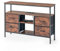 Ginhow Vintage Wohnzimmer Schrank mit LED Beleuchtung, Kommode Vintage mit 4 Schubladen, — 110x 30x 78 cm, 2 USB und 2 AC Anschlüssen, Sideboard Holz für Wohnzimmer, Perfekt für Sideboard Küche