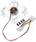 sourcing map Clear Computer Case Fan 1800RPM 80mm 4 Pin Red LED Silent Cooling Fan 4 LED 12V for Desktop Computer Radiators with 4 Screws