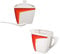 OLSKFUH Sugar Bowl,Seasoning Canister, Creamer And Sugar Sets, Cream And Sugar Pot, Creamer Jug Sugar Jar, Coffee Serving Set, Cream Pitcher -Red-Sugar Bowl,Red-Milk Jug+Sugar Bowl