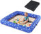 Aufblasbarer Kinder-Sandkasten mit Abdeckung, 150 x 150 cm, einfache Montage, Outdoor-Sandkasten, große Kapazität, Kinder-Sandkasten für Hinterhof, Garten, Sommerspielzeug, Geschenk für Jungen und