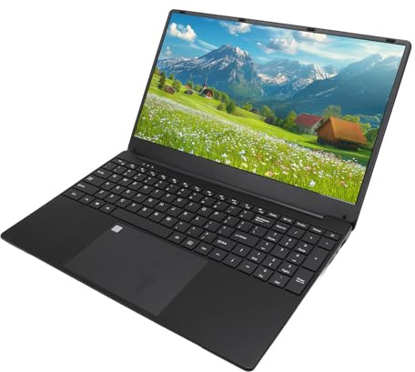 Laptop 15.6 -inch, Impronta Digitale Sblocco 8 GB DDR4 1T SSD Laptop Screen per Intrattenimento per l'Intrattenimento (BLACK)