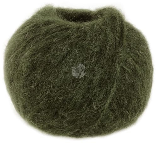 LANA GROSSA Alpaca Air II | Leichtes Schlauchgarn mit Baumwolle | Handstrickgarn aus 50% Alpaka (Baby), 27% Polyamid, 14% Baumwolle & 9% Schurwolle (Merino) | 50g Wolle, Stricken & Häkeln | 140m FB 25