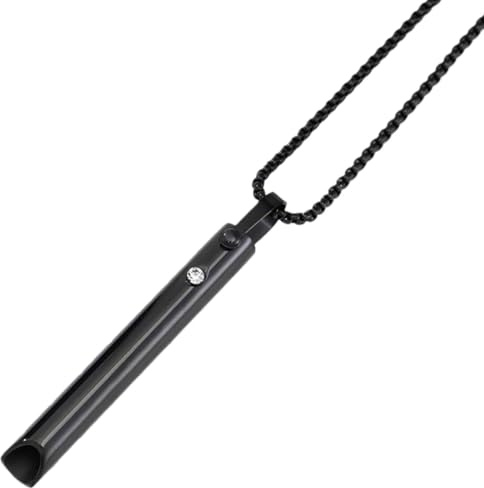 WSFYTAM Vagus Breathing Whistle The Original – Original Für Stressabbau & Meditation Atemübungshilfe Für Männer & Frauen Achtsamkeit & Entspannung Gadgets für Frauen,Schwarz