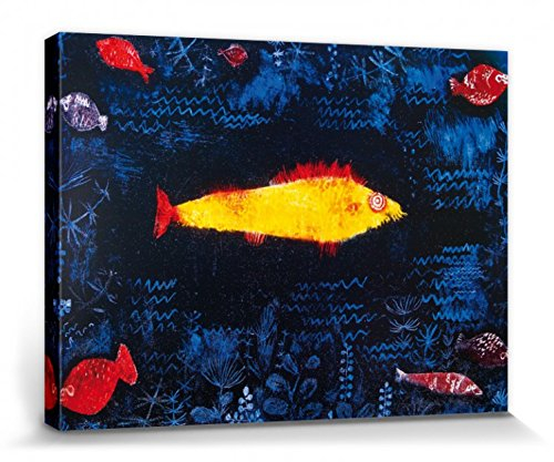 1art1 Paul Klee Poster Der Goldene Fisch, 1925 Bilder Leinwand-Bild Auf Keilrahmen | XXL-Wandbild Poster Kunstdruck Als Leinwandbild 40x30 cm