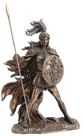 US Athena – Göttin der Weisheit und des Krieges, Bronzestatue, 26,7 cm