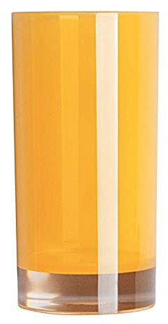 Excelsa Linea Bagno Zahnputzbecher Ø6,3x13cm in gelb, Polystyrol, 6.3 x 6.3 x 13 cm