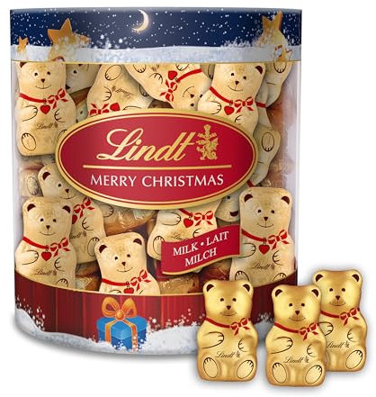 Lindt - Boîte de Mini-Moulages TEDDY - Chocolat au Lait - Idéal pour Noël, 700g