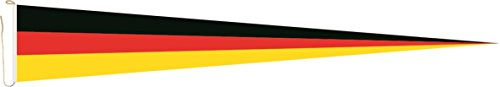 U24 Langwimpel Deutschland Fahne Flagge Wimpel 300 x 40 cm Premiumqualität