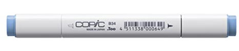 COPIC Classic Marker Typ B - 34, Manganese Blue, professioneller Layoutmarker, mit einer breiten und einer feinen Spitze