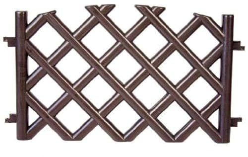 2x options 3.5 m garden fence lattice fence brown. Height with ground spike 45 cm hedge.