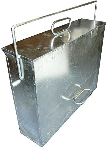 Fireside Ash Carrier Galvanised Metal Hot Tidy Box Container Fireplace Pan Bucket Bin