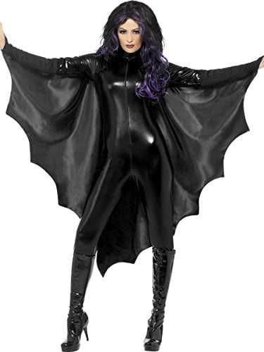 Smiffys Unisex Vampir-Fledermaus-Umhang für Erwachsene, Einheitsgröße, Kostümzubehör für Halloween & Gruselpartys