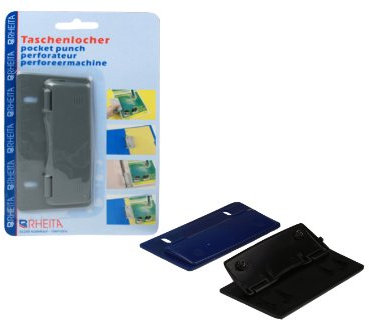 Taschenlocher Mini Locher mit Linealfunktion/Farbe: blau