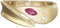 Hobra-Gold EDLER GOLDRING 585 MIT BRILLANTEN UND RUBIN DAMENRING RING GOLD BRILLANTRING 54