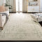 SAFAVIEH Distressed Teppich für Wohnzimmer, Esszimmer, Schlafzimmer - Adirondack Collection, Kurzer Flor, Elfenbein und Salbei, 155 X 229 cm