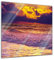 'Bilderdepot24 tableau Plage coucher de soleil sur verre III , 30 cm x 30 cm