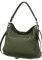 AMBRA Moda Damen echt Ledertasche Handtasche Schultertasche Beutel Shopper Umhängtasche GL012 (Olivgrün)