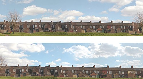 iD Backscenes Scenic Backgrounds - 15 inches high - Terraced Backs (401)