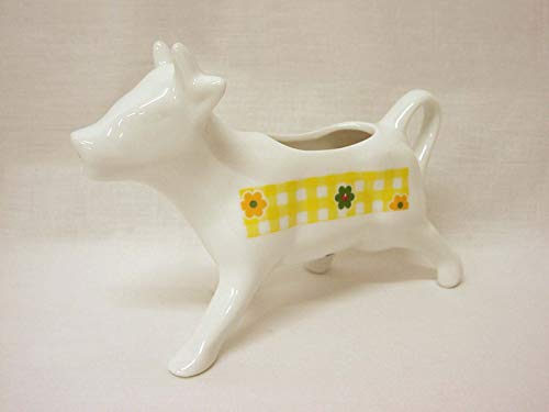 LECHERA Vaca 100ML Porcelana Flor Vichy Amarillo