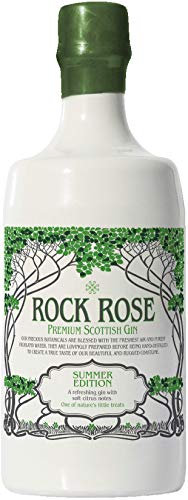 Rock Rose Gin, Summer Edition 70cl | 41.5% ABV | Refreshing with Citrus Notes | Award Winning | Handcrafted in Scotland