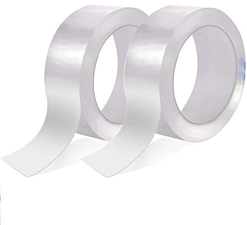 Gebildet 5m × 3cm PVC Impermeabile Striscia Sigillante per Cucina e Bagno, Acrilico Nastro Adesivo Sigillante Antimuffa, a Prova di Muffa Nastro di Tenuta (Confezione da 2, Trasparente)