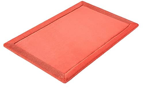 PANA® Memoryschaum Badematte (60 x 90 cm) • Flauschiger Badteppich aus weichen Mikrofasern • Mikrofaser Badvorleger • Rutschfester und waschbarer Duschvorleger • Farbe: Kupfer