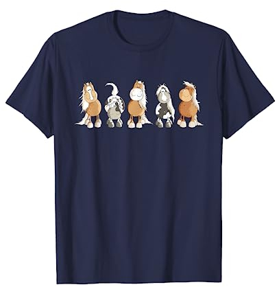 Happy Pferde Team I Pony Fun Motiv für Pferdefreunde Pferd T-Shirt