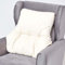 Homescapes Sessel-Rückenkissen Creme 68x58 cm, Lendenkissen Sofa, 15 cm Dickes Rückenstützkissen Bett mit Baumwollbezug