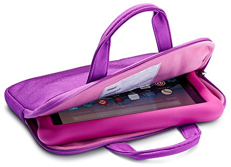 NuPro Hülle mit Reißverschluss für das Fire HD 10 Kids Edition-Tablet, violett/rosa
