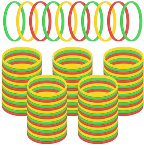 GOGO 100 Stück Silikon Jelly Armbänder Dünne Silikonarmbänder für Erwachsene, Gummi Armreifen, Partyzubehör