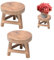 WIVAYE Set mit 2 Mini-Holzhockern, 17 cm, runder Hocker, Bonsai-Halter, Topf-Ausstellungsregal, 15,2 cm Höhe, Holz-Blumentopf, Standhocker, für Zuhause, Bonsai, Topf-Dekor