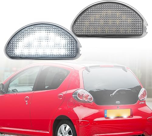 2X LED Kennzeichenbeleuchtung Kennzeichenleuchte Weiß LED nummernschildbeleuchtung Kompatibel mit Toyota Aygo 2005-2014 81270-0H010