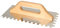 KOTARBAU® Truelle dentée en acier inoxydable 280 x 130 mm 10 x 10 mm avec manche en bois