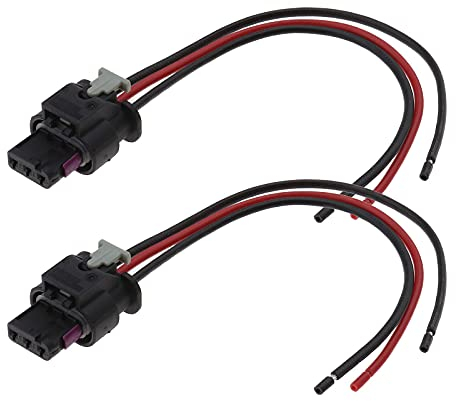 ECSiNG 2 Stück 3-poliger Parksensor Stecker Ersatz Pigtail Stecker Kabelbaum Adapter 4F0973703 4H0973703 Kompatibel mit Skoda Seat A3 A4 A6 13.5cm