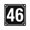 Placas de Dirección – Ceramica Numeros Casa Exterior Personalizada – 15x15 cm (Negro)