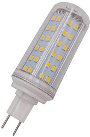 G8.5 Bombillas LED, 10W Regulable 84LED Beads 3000K-6000K 2835SMD 1000LM g8.5 Luces de dos pines Bombilla de maíz LED AC 85-265V para candelabros Iluminación del hogar,Cold white,5 Pack