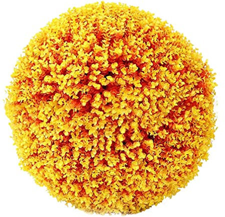 Artificial Plant Topiary Ball Colorful Topiaries Trees Ball Lifelike Boxwood Leaf Plants Ball for Wedding Home Garden Backyard (Color : Orange, Size : 25cm)