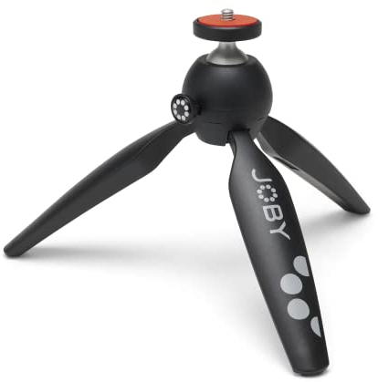 JOBY HandyPod 2, Treppiede da Tavolo con Testa a Sfera, Portatile, Treppiede per Smartphone, Action Cam e Fotocamere Mirrorless o Dispositivi fino a 1 kg, Nero