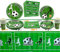 Décorations pour la fête du football, ensemble de vaisselle pour 20 invités comprenant des assiettes à dîner en papier, des assiettes à dessert, des serviettes, des tasses et une nappe