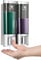 Singolo/Doppia/Tripla 200ml Dispenser Sapone Doccia da Muro,Senza Foratura,Tottiglia Trasparente,Dispenser Doccia Shampoo e Bagnoschiuma per Bagno Cucina, 200ml*2 (Argento)